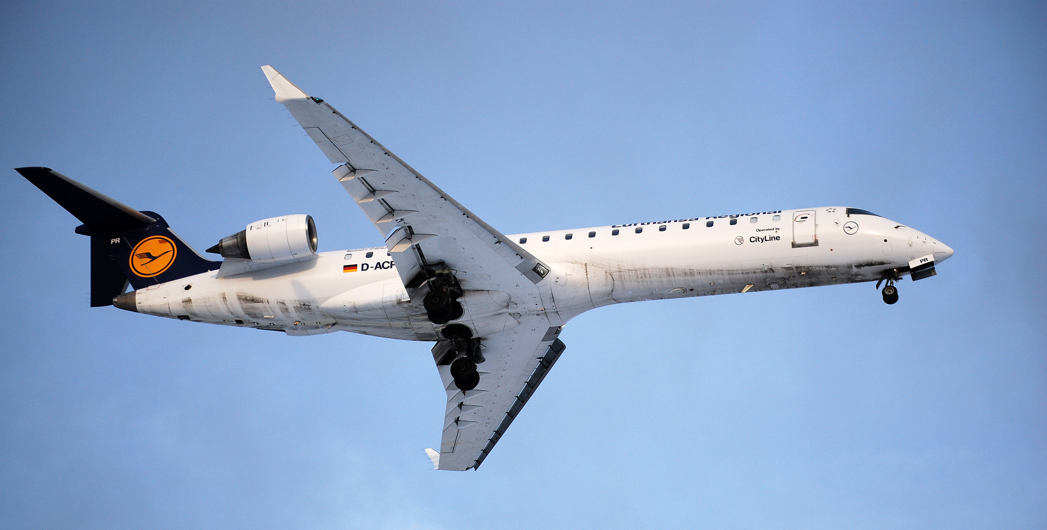 Lufthansa Citylinie im Anflug aug Köln-Bonn