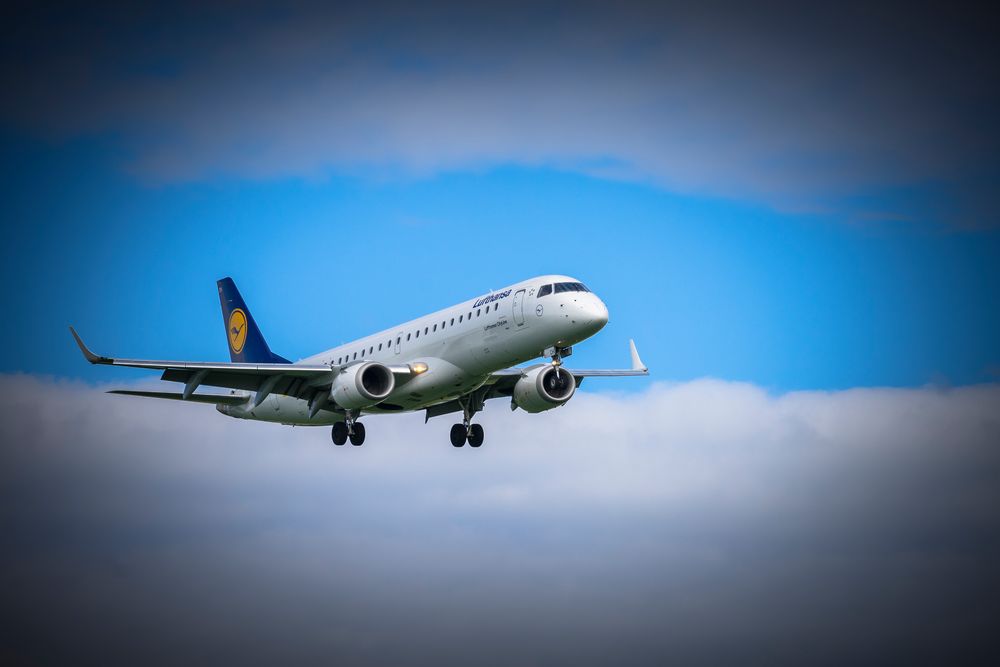 Lufthansa im Landeanflug