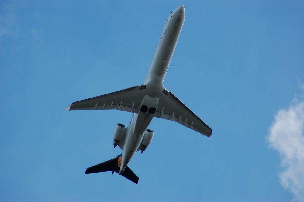 Lufthansa über der Hauptstadt