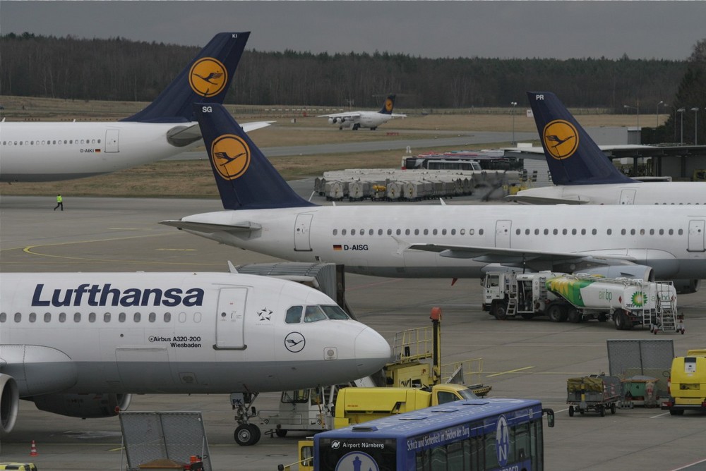 Lufthansa Umleitungen aus München in Nürnberg