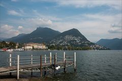 Lugano in Richtung Monte Brè