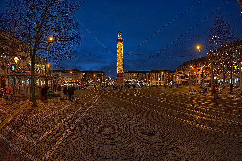 Luisenplatz am Abend Foto & Bild | deutschland, europe, hessen Bilder