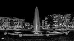 Luisenplatz bei Nacht