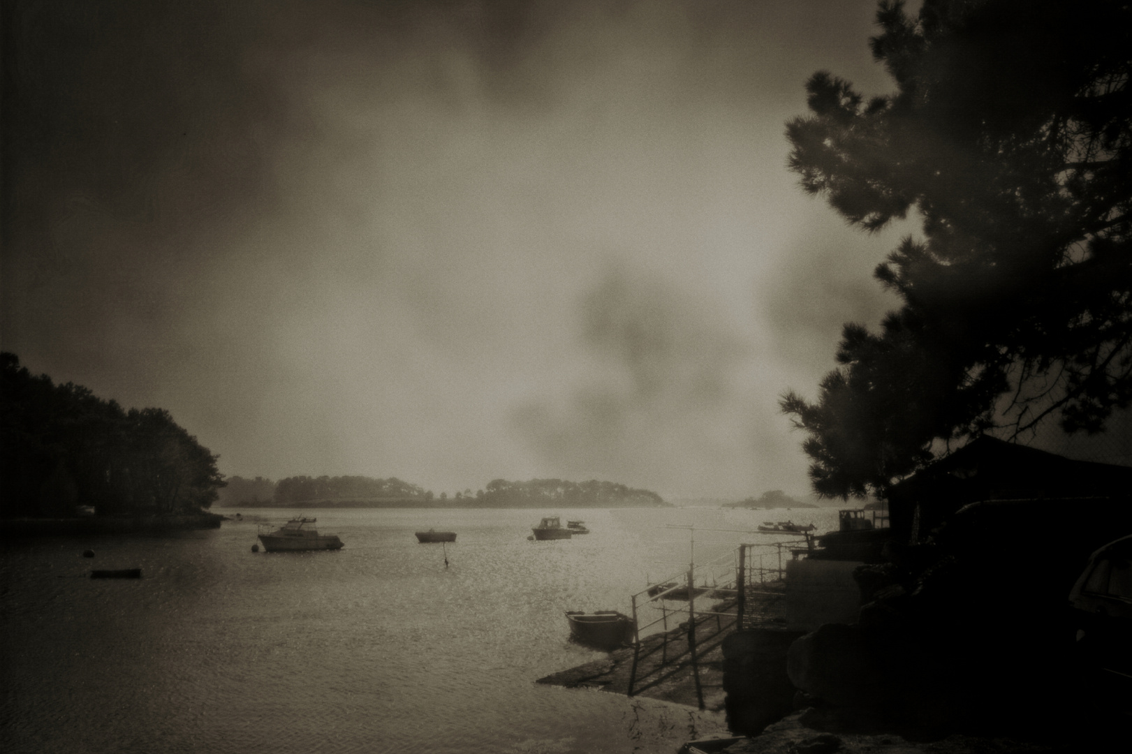 Lumière crépusculaire sur Les Sept Îles