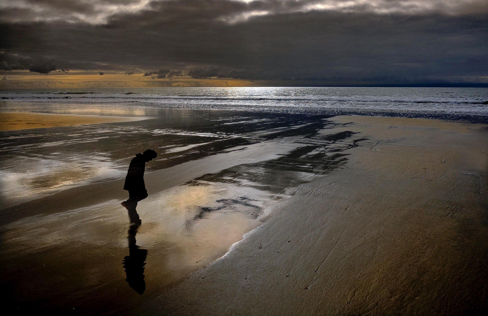 lumière d'automne sur la mer