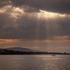 Lumière divine sur le lac Léman