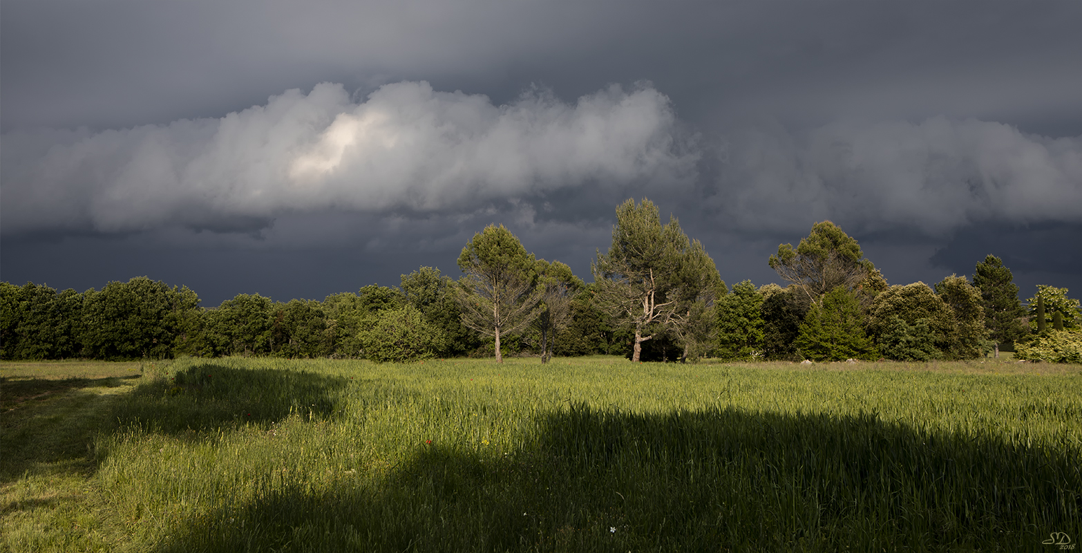 Lumière d'orage en mai .