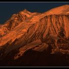 ...Lumière du couchant sur l'aiguille du Goûter...