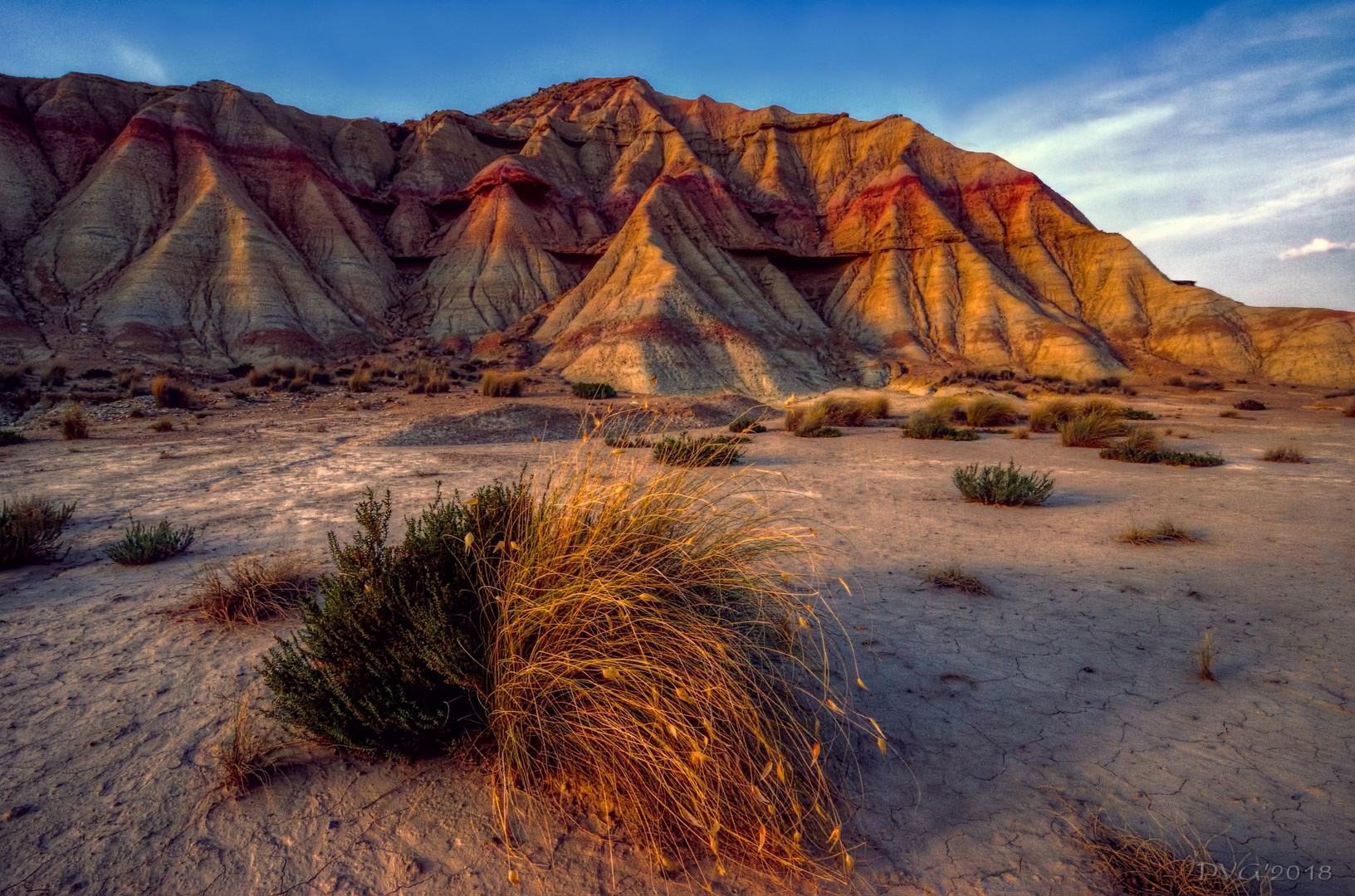 Lumière du soir sur les Bardenas