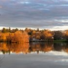 Lumière d'un soir d'hiver sur un lac de Bourgogne