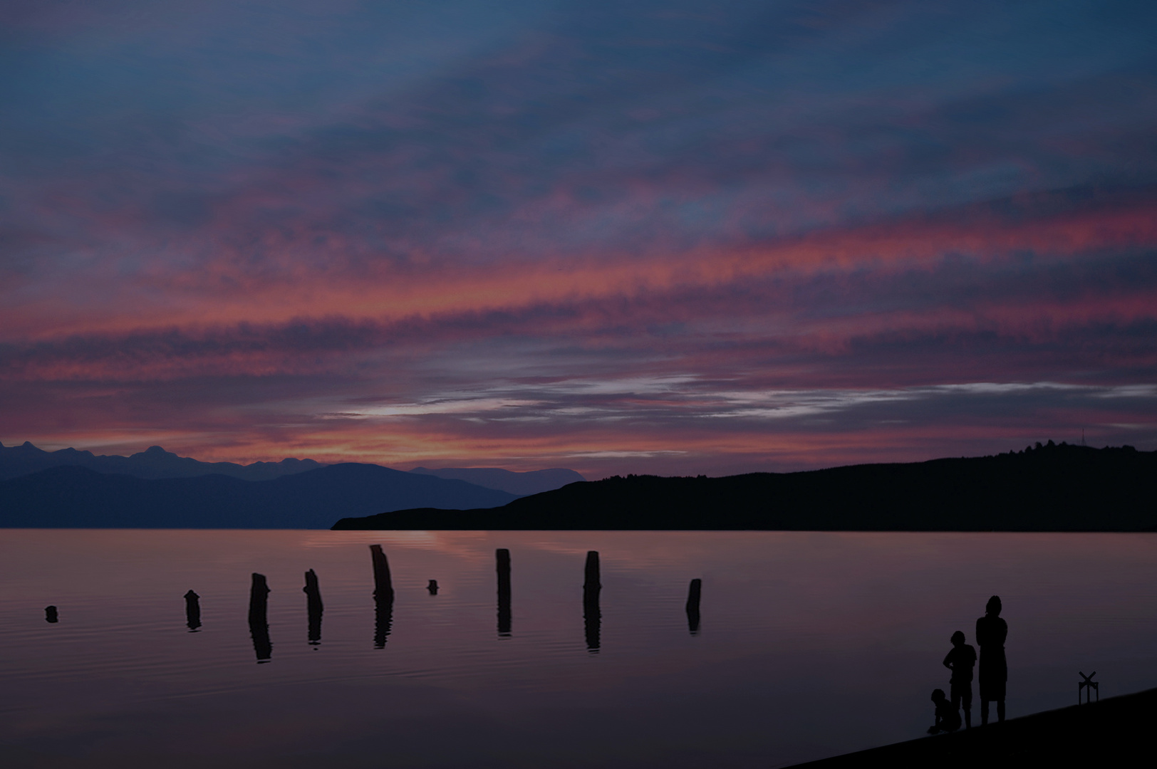 Lumière magique du soir