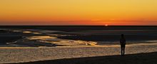 lumières du soir sur la baie du Mont Saint Michel de Michèle lu 