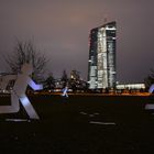 Luminale 2016: "Flüchtlinge" im Hafenpark vor der EZB