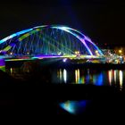Luminierte Osthafenbrücke