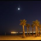 Luna, estrellas y una playa