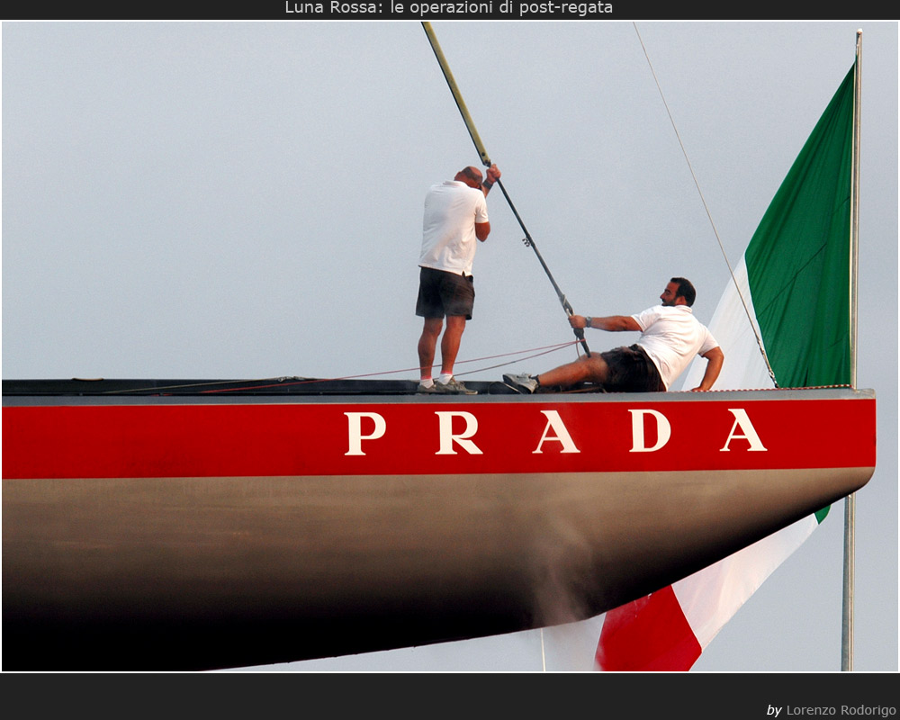 Luna Rossa: le operazioni di post-regata