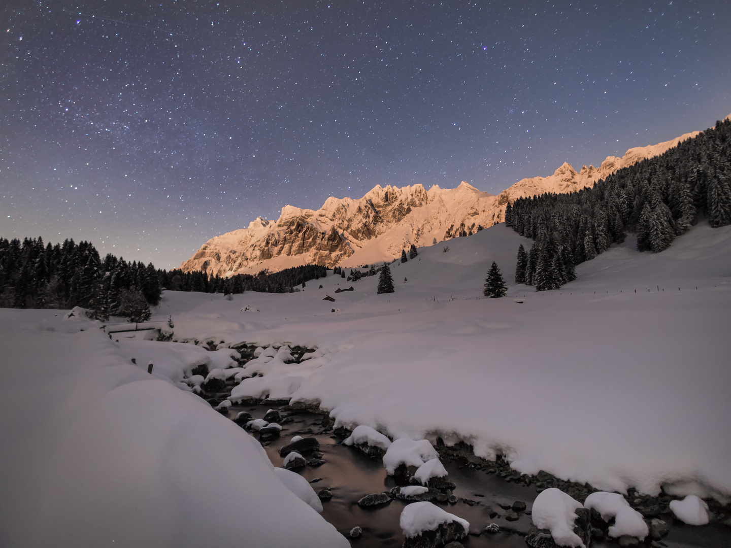 Lunar Alpenglow