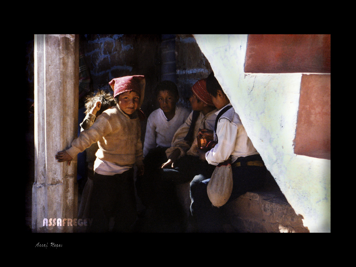 Lunch -Children in Lake Titicaca