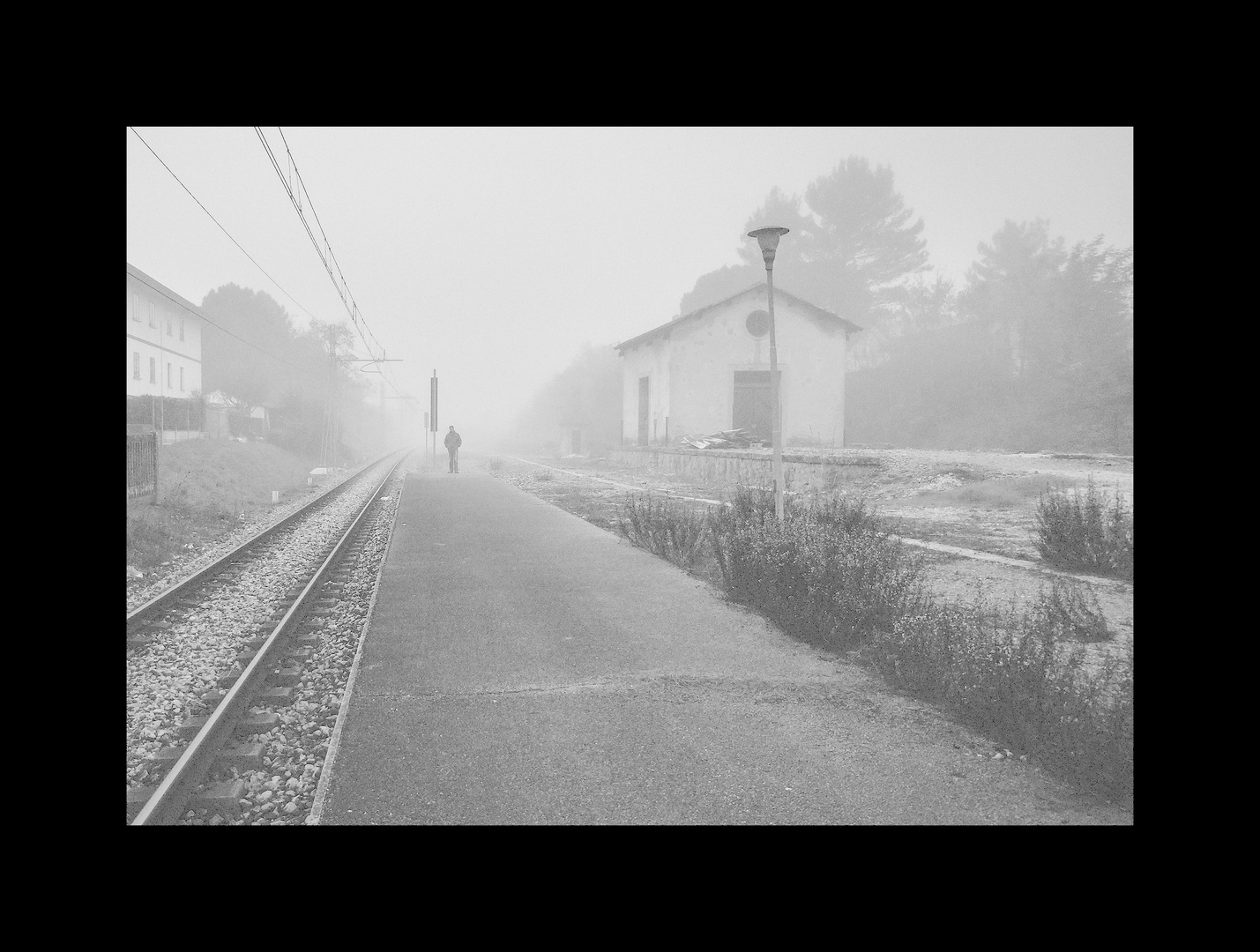 L'unico..in attesa dell'ultimo treno.....