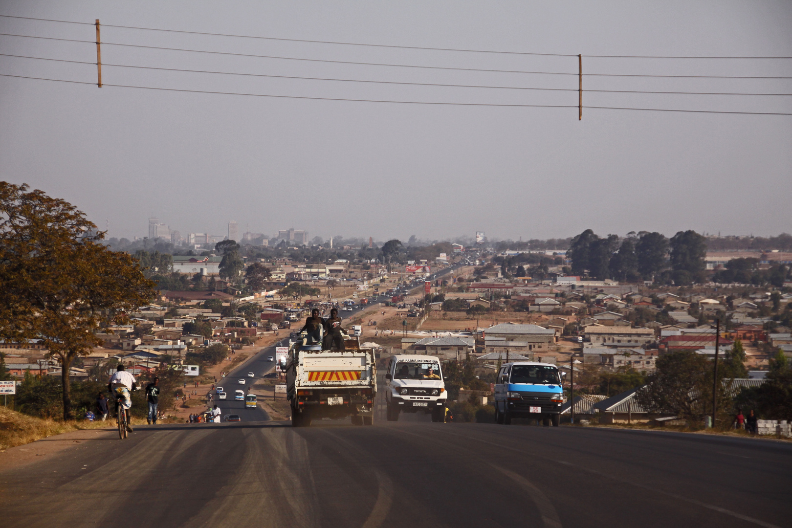 Lusaka Skyline, von Norden gesehen