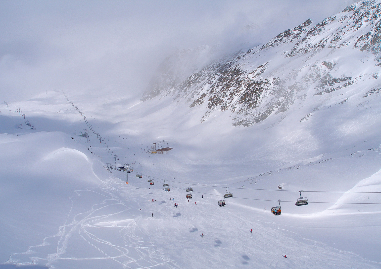 Lust auf Skifahren in herrlich leerem Skigebiet auf dem Wurmkogelin Hochgurgl  im Ötztal?