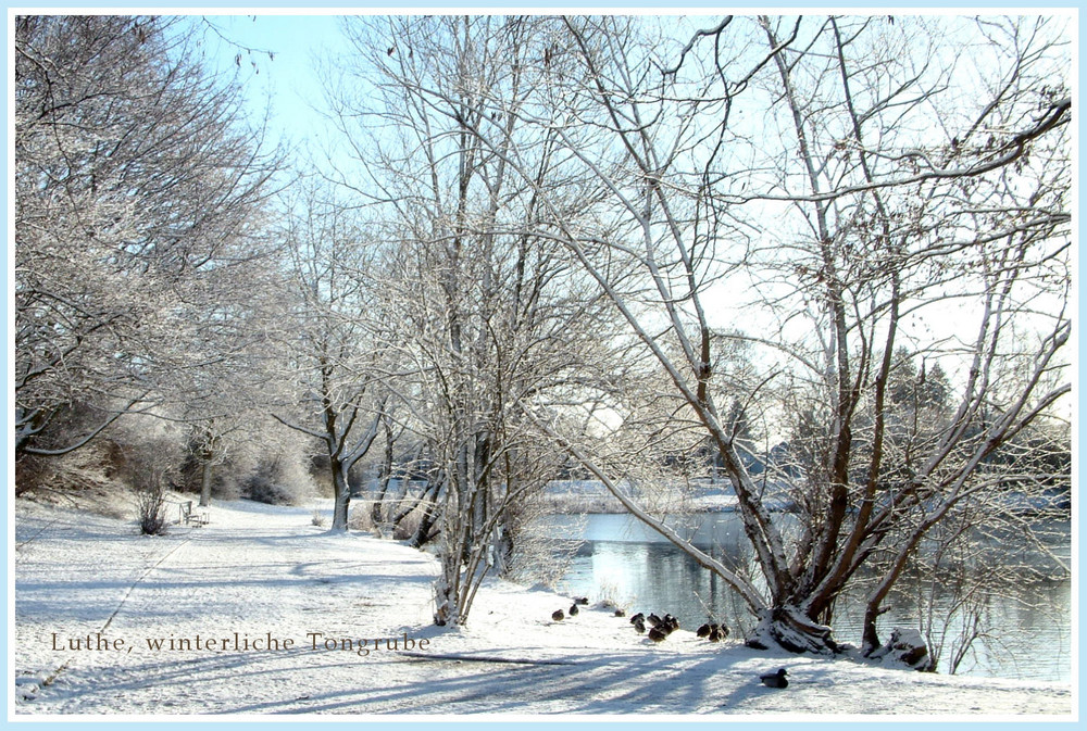 Luthe, Tongrube im Winter