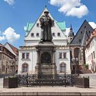 Luther-Denkmal auf dem Marktplatz von Eisleben