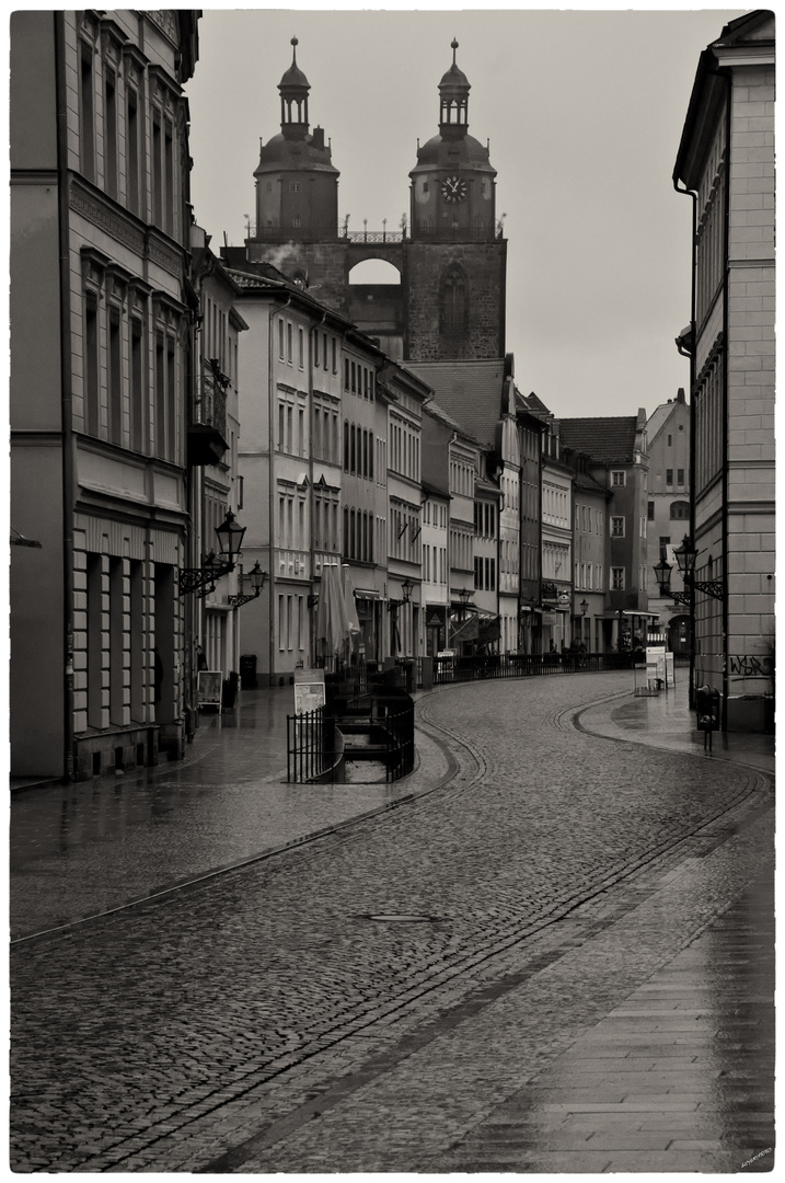 Lutherstadt Wittenberg im Regen