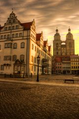 Lutherstadt Wittenberg Rathaus und Stadtkirche