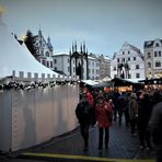 Lutherstadt Wittenberg :Weihnachtsmarkt Richtung Schloßkirche