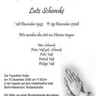 Lutz Schonski  *08.Dezember 1943  +09.Dezember 2008