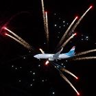 Luxair wird mit einem Feuerwerk begrüßt