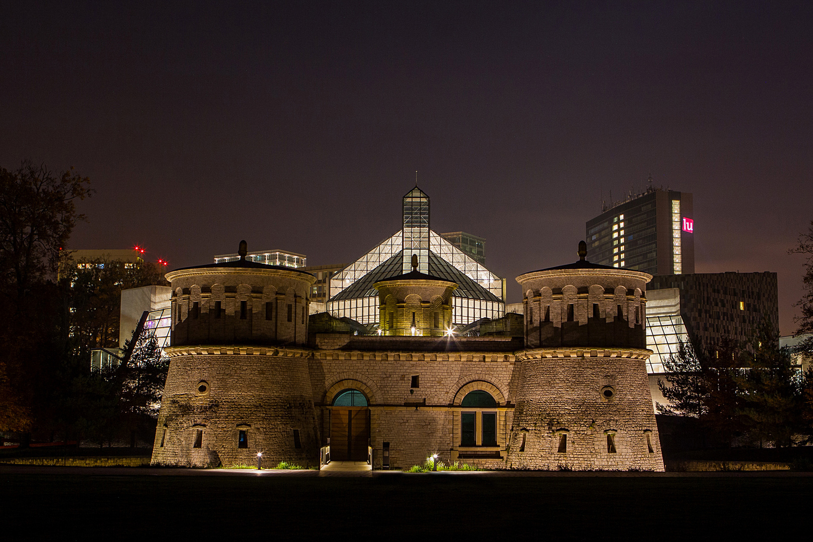 luxembourg by Night der Kirchberg drei Eicheln