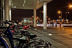 Luxembourg by Night der Kirchberg Fahrradständer