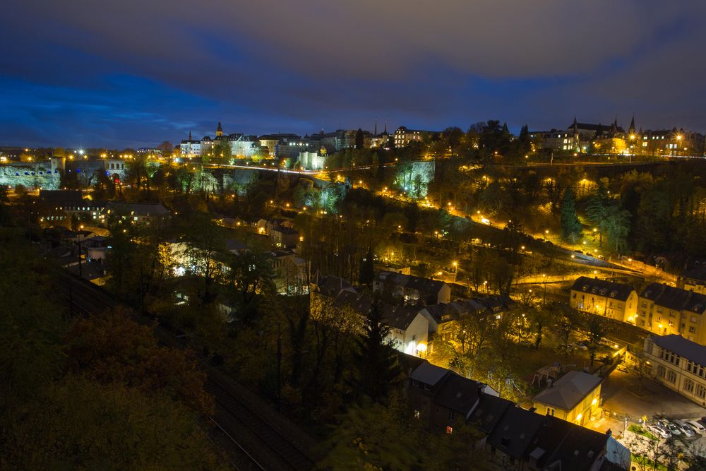 Luxembourg by Night mit Blick auf die Altstadt