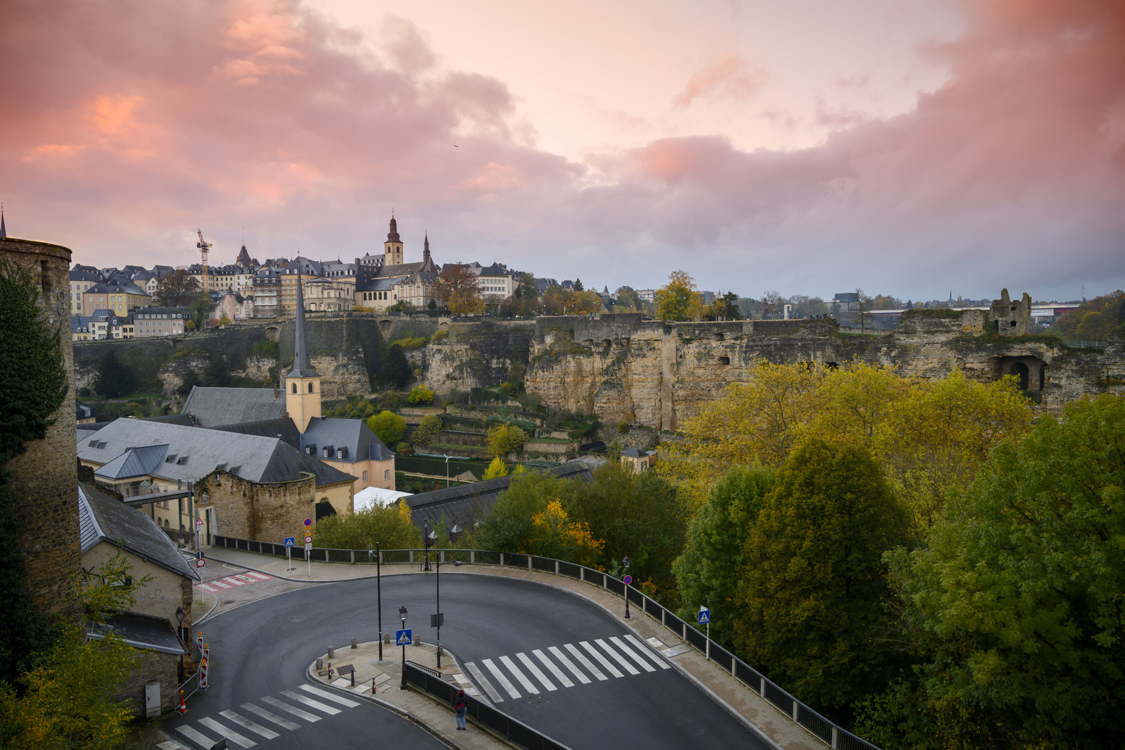 Luxembourg city sunset