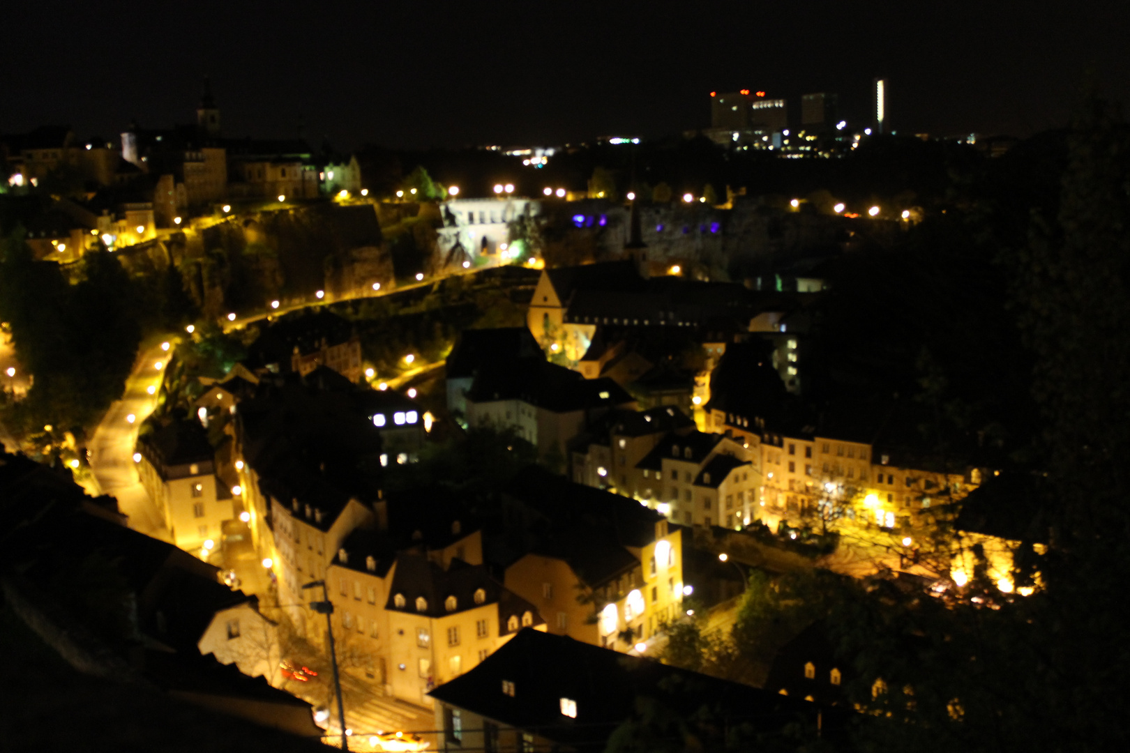 Luxemburg bei Nacht