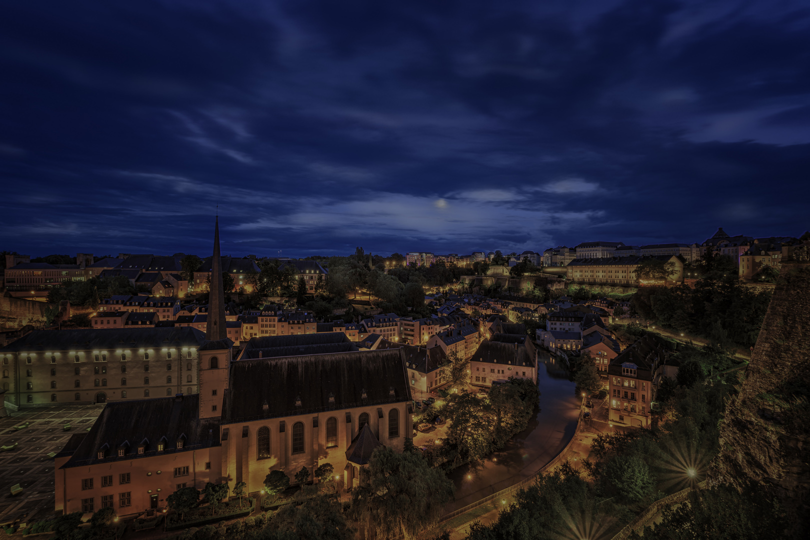 Luxemburg bei Nacht