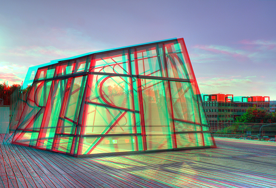 Luxemburg - Vor der Philharmonie (3D Rot/Cyan)