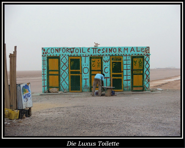 Luxus Toilette am Chott el Djerid