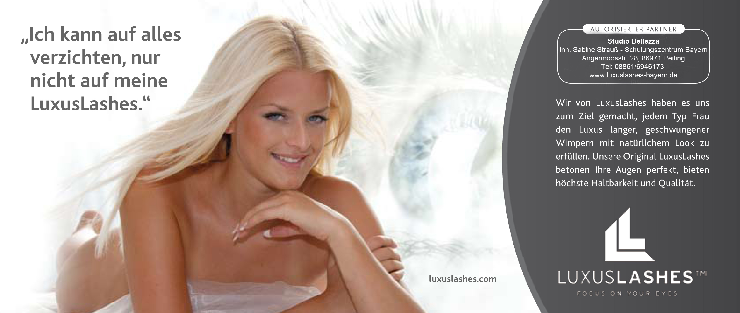 Luxuslashes Werbung