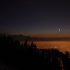 Luzern am Abend mit Hausberg Pilatus