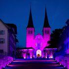 Luzern, Hofkirche St. Leodegar, im Lilu Licht