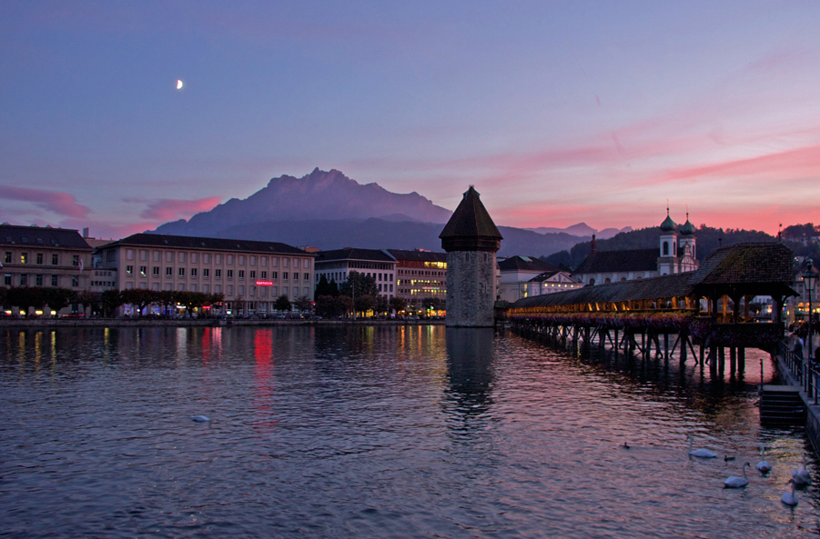 Luzern im Abendrot