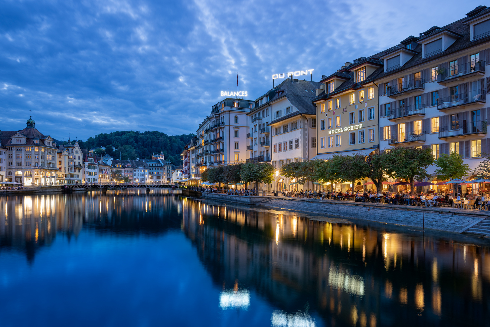 Luzern in der Abenddämmerung