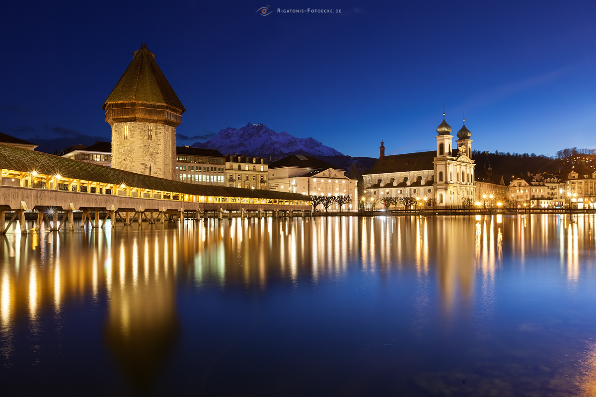 Luzern mit seinem Pilatus im Hintergrund