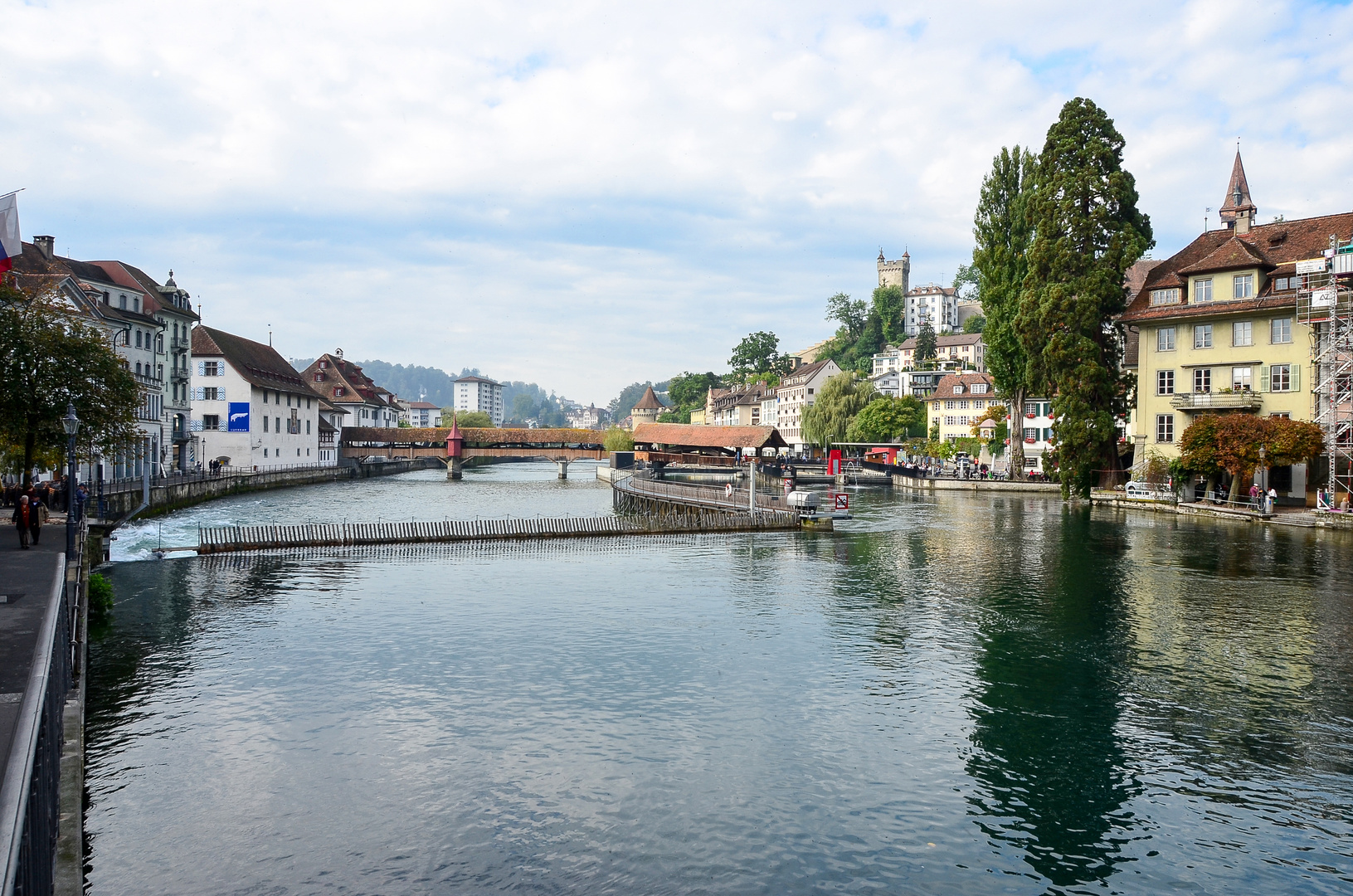 Luzern - Nadelwehr und Spreuerbrücke