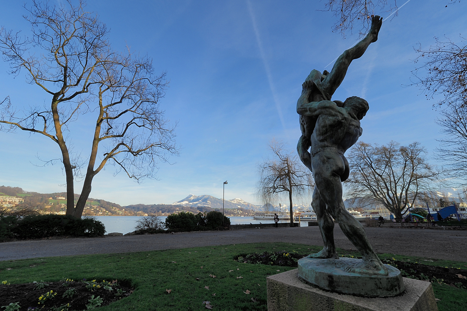 Luzern, "Schweizer Schwinger“ von Hugo Siegwart (1908)