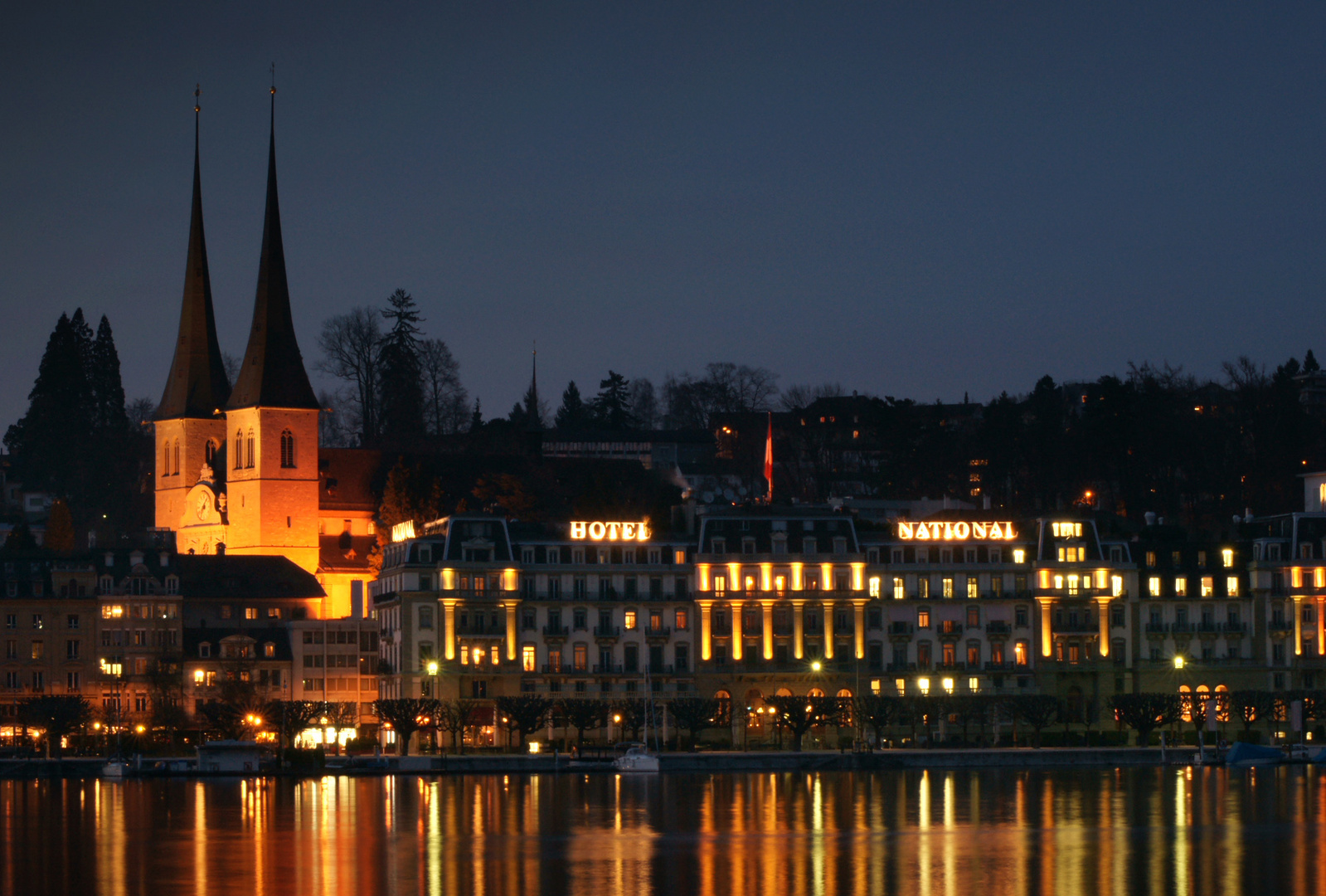 Luzern während der Blauen Stunde