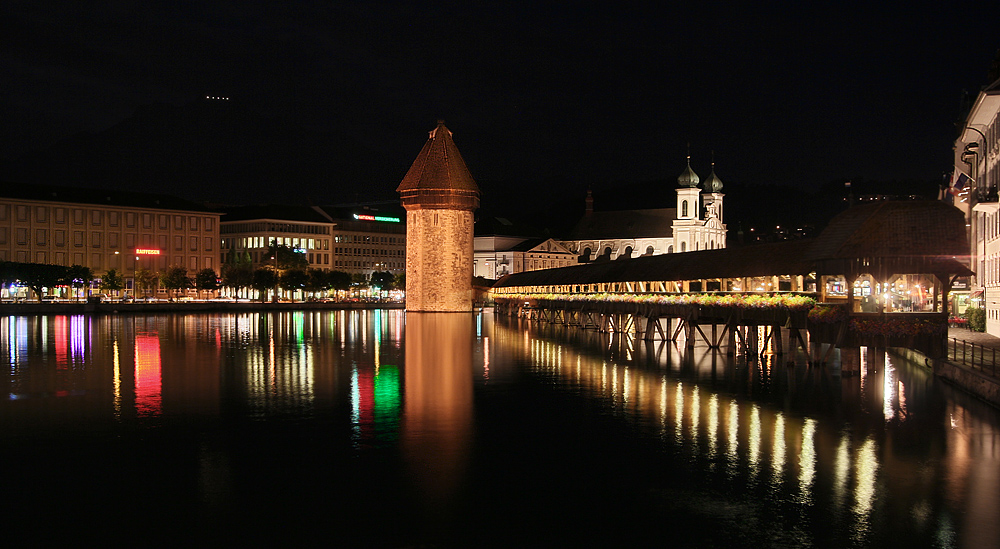 Luzern Wasserturm und Kapellbrücke